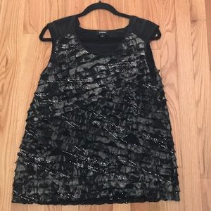Black dressy sleeveless top